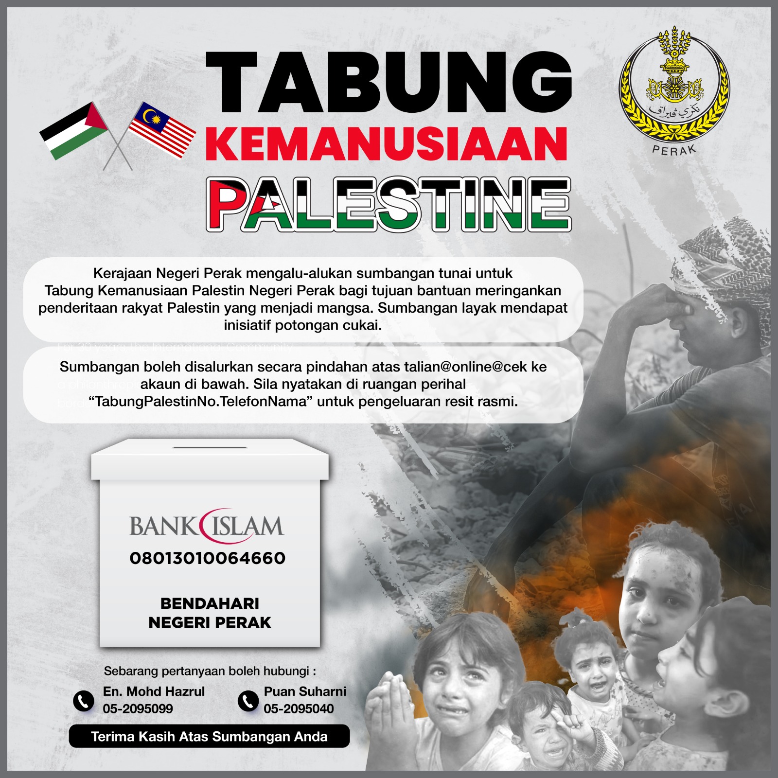 PERAK LANCAR TABUNG KEMANUSIAAN PALESTIN